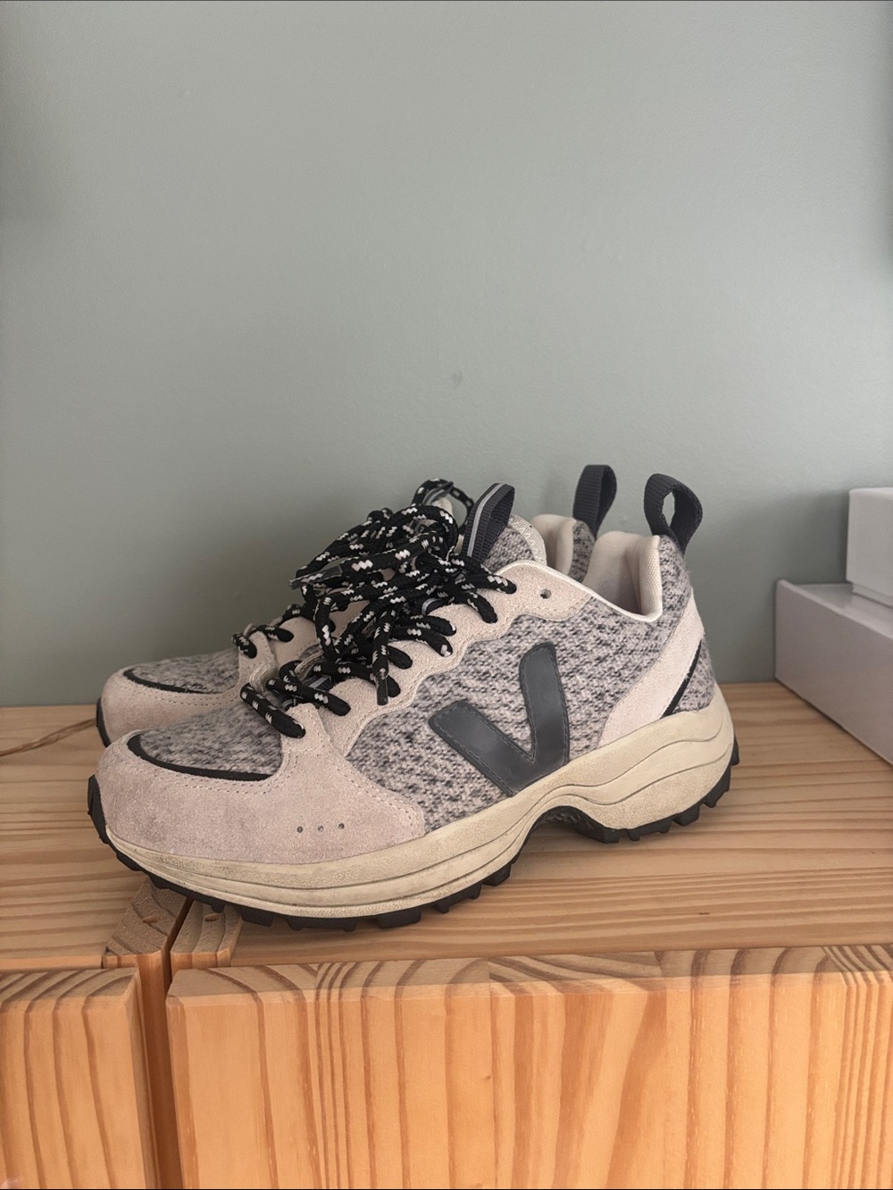 Veja White Gray Athletic Sneakers